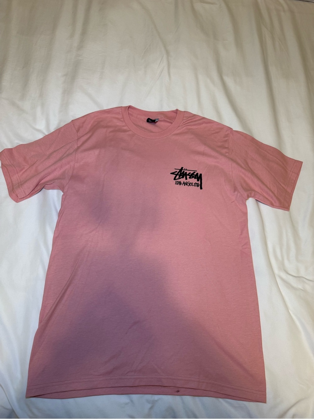 Stussy Archive Chapter Tee Los Angeles Pink Size Medium New Cut Tag